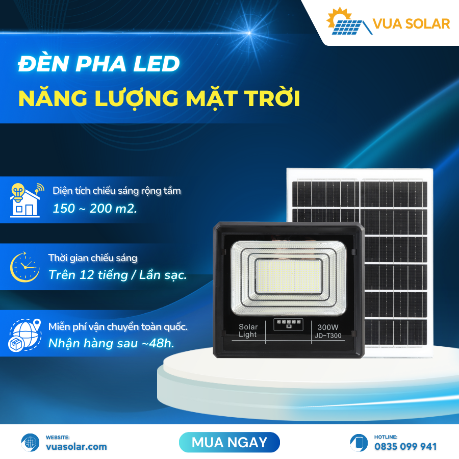 Đèn năng lượng mặt trời 300w JD T300