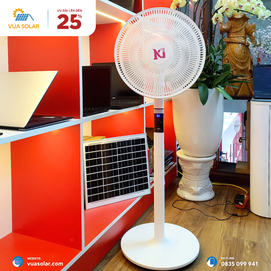 Quạt năng lượng mặt trời 12v JD-T919