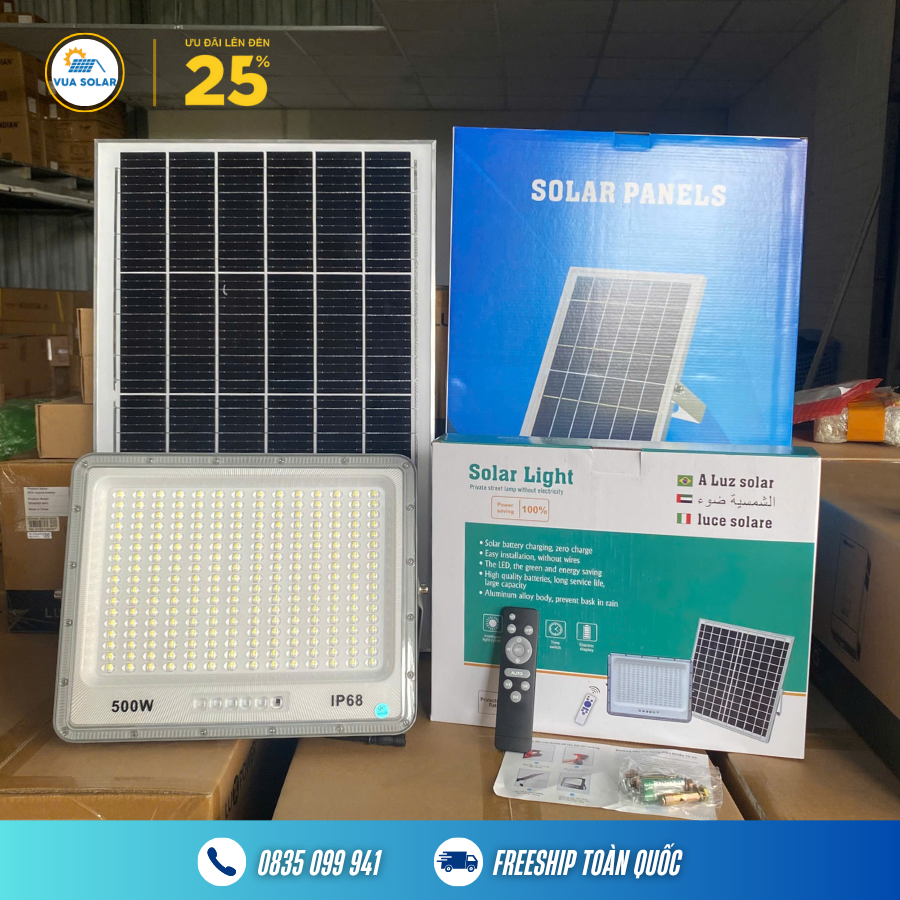 Đèn năng lượng mặt trời chống chói 500w NT-SA500