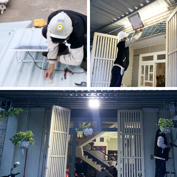 Lắp đèn năng lượng mặt trời trong nhà