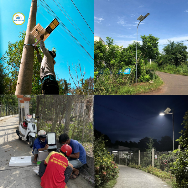 Lắp đèn đường năng lượng mặt trời