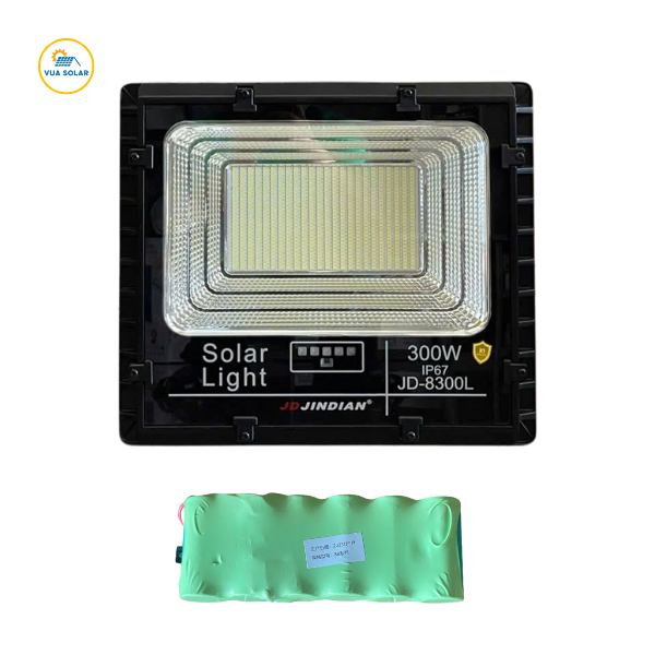 Pin đèn năng lượng mặt trời 300w JD-8300L