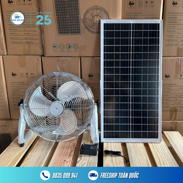 Quạt sàn chân quỳ năng lượng mặt trời Q188S