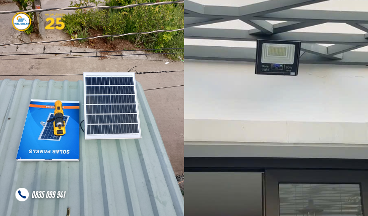 Lắp đèn năng lượng mặt trời 60w DS60