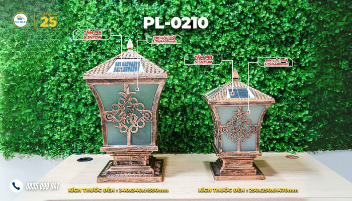 Đèn cổng hàng rào năng lượng mặt trời TR-0210