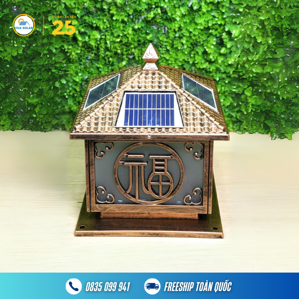 Đèn năng lượng trụ cổng Chữ Phúc PL-0309-1