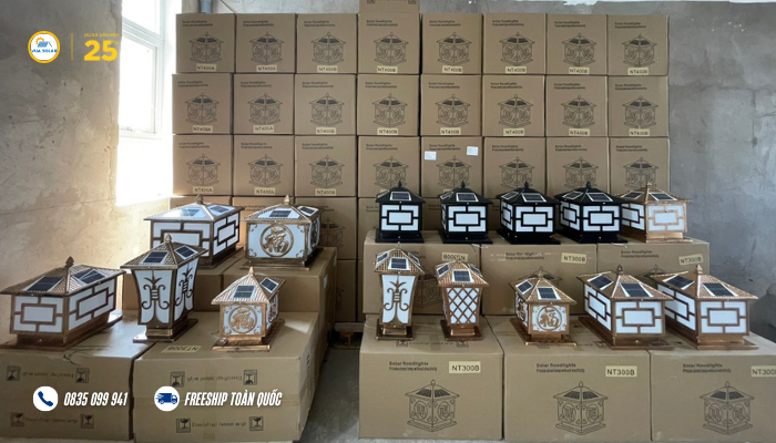 Đèn năng lượng mặt trời trụ cổng