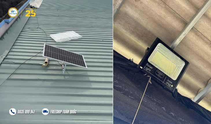 Lắp đèn năng lượng mặt trời 300w DH300