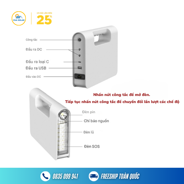 Đèn pin năng lượng mặt trời BCT-CF1.0-5