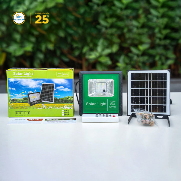 Đèn năng lượng mặt trời 100W giá rẻ TOP-100
